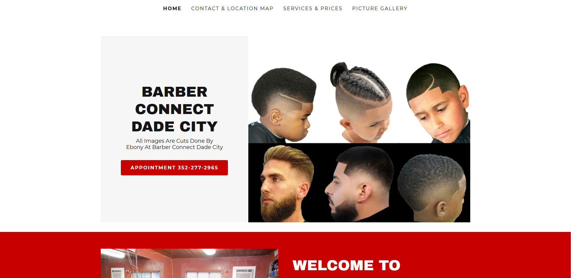 get more hosting, barber connect dade city, florida website,